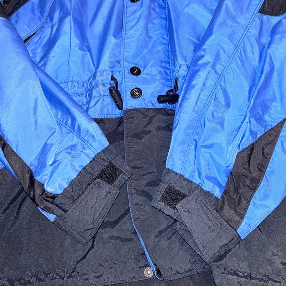 Vintage Edelweiss Blue & Black Ski Snowboard Coat XL - Picture 10 of 10